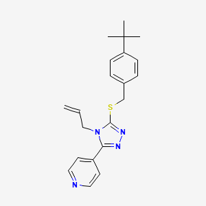 4-{5-[(4-tert-butylbenzyl)sulfanyl]-4-(prop-2-en-1-yl)-4H-1,2,4-triazol-3-yl}pyridine - 