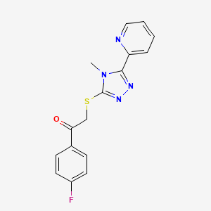 1-(4-fluorophenyl)-2-{[4-methyl-5-(pyridin-2-yl)-4H-1,2,4-triazol-3-yl]sulfanyl}ethanone - 677024-40-7