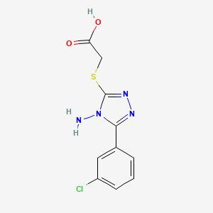 {[4-amino-5-(3-chlorophenyl)-4H-1,2,4-triazol-3-yl]sulfanyl}acetic acid - 