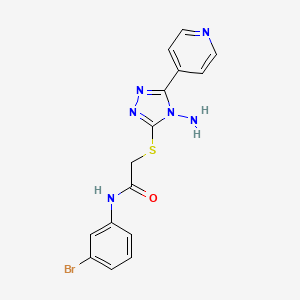 2-{[4-amino-5-(pyridin-4-yl)-4H-1,2,4-triazol-3-yl]sulfanyl}-N-(3-bromophenyl)acetamide - 