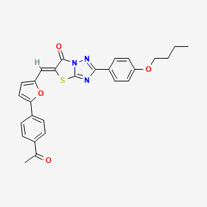 (5Z)-5-{[5-(4-acetylphenyl)furan-2-yl]methylidene}-2-(4-butoxyphenyl)[1,3]thiazolo[3,2-b][1,2,4]triazol-6(5H)-one - 