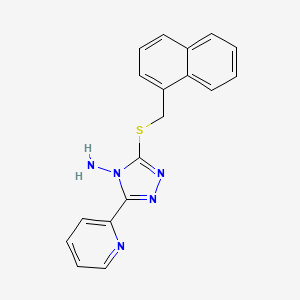3-(Naphthylmethylthio)-5-(2-pyridyl)-1,2,4-triazole-4-ylamine - 