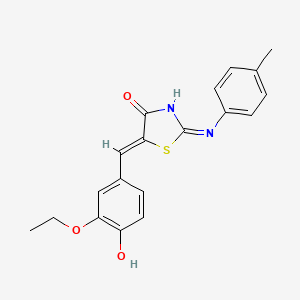 (5Z)-5-(3-ethoxy-4-hydroxybenzylidene)-2-[(4-methylphenyl)amino]-1,3-thiazol-4(5H)-one - 