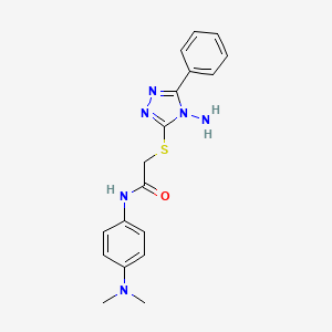 2-[(4-amino-5-phenyl-4H-1,2,4-triazol-3-yl)sulfanyl]-N-[4-(dimethylamino)phenyl]acetamide - 