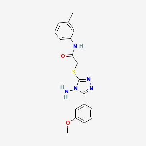 2-{[4-amino-5-(3-methoxyphenyl)-4H-1,2,4-triazol-3-yl]sulfanyl}-N-(3-methylphenyl)acetamide - 