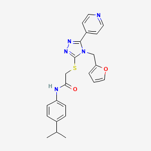 2-{[4-(furan-2-ylmethyl)-5-(pyridin-4-yl)-4H-1,2,4-triazol-3-yl]sulfanyl}-N-[4-(propan-2-yl)phenyl]acetamide - 