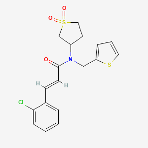 (2E)-3-(2-chlorophenyl)-N-(1,1-dioxidotetrahydrothiophen-3-yl)-N-(thiophen-2-ylmethyl)prop-2-enamide - 