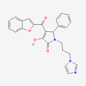 4-(1-benzofuran-2-ylcarbonyl)-3-hydroxy-1-[3-(1H-imidazol-1-yl)propyl]-5-phenyl-1,5-dihydro-2H-pyrrol-2-one - 