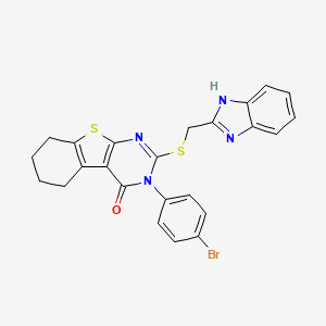 2-[(1H-benzimidazol-2-ylmethyl)sulfanyl]-3-(4-bromophenyl)-5,6,7,8-tetrahydro[1]benzothieno[2,3-d]pyrimidin-4(3H)-one - 