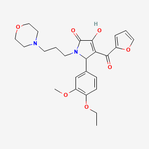 5-(4-ethoxy-3-methoxyphenyl)-4-(2-furoyl)-3-hydroxy-1-[3-(4-morpholinyl)propyl]-1,5-dihydro-2H-pyrrol-2-one - 