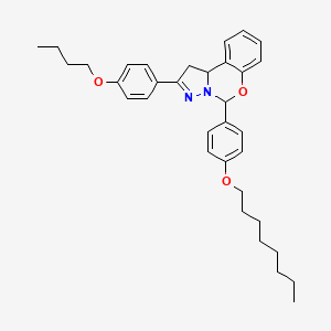 2-(4-Butoxyphenyl)-5-[4-(octyloxy)phenyl]-1,10b-dihydropyrazolo[1,5-c][1,3]benzoxazine - 
