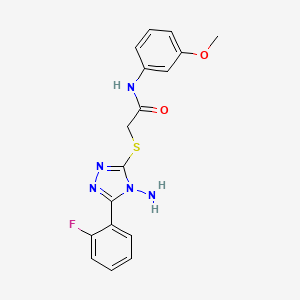 2-{[4-amino-5-(2-fluorophenyl)-4H-1,2,4-triazol-3-yl]sulfanyl}-N-(3-methoxyphenyl)acetamide - 