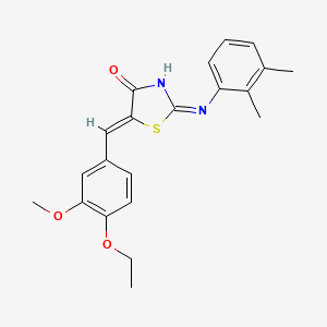 (2Z,5Z)-2-[(2,3-dimethylphenyl)imino]-5-(4-ethoxy-3-methoxybenzylidene)-1,3-thiazolidin-4-one - 