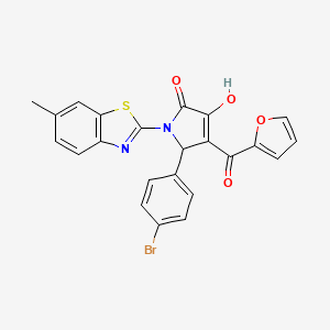 5-(4-Bromophenyl)-4-(2-furylcarbonyl)-3-hydroxy-1-(6-methylbenzothiazol-2-yl)-3-pyrrolin-2-one - 