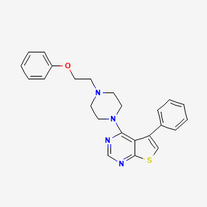 4-(4-(2-Phenoxyethyl)piperazin-1-yl)-5-phenylthieno[2,3-d]pyrimidine - 