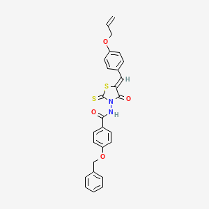 4-(benzyloxy)-N-{(5Z)-4-oxo-5-[4-(prop-2-en-1-yloxy)benzylidene]-2-thioxo-1,3-thiazolidin-3-yl}benzamide - 