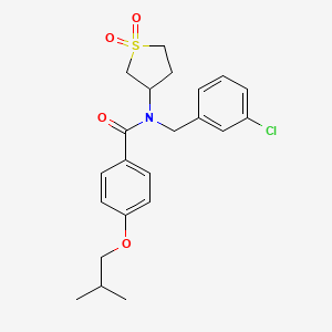N-(3-chlorobenzyl)-N-(1,1-dioxidotetrahydrothiophen-3-yl)-4-(2-methylpropoxy)benzamide - 