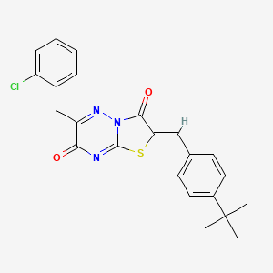 (2Z)-2-(4-tert-butylbenzylidene)-6-(2-chlorobenzyl)-7H-[1,3]thiazolo[3,2-b][1,2,4]triazine-3,7(2H)-dione - 