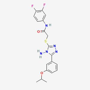 2-({4-amino-5-[3-(propan-2-yloxy)phenyl]-4H-1,2,4-triazol-3-yl}sulfanyl)-N-(3,4-difluorophenyl)acetamide - 