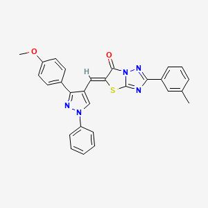 (5Z)-5-{[3-(4-methoxyphenyl)-1-phenyl-1H-pyrazol-4-yl]methylidene}-2-(3-methylphenyl)[1,3]thiazolo[3,2-b][1,2,4]triazol-6(5H)-one - 