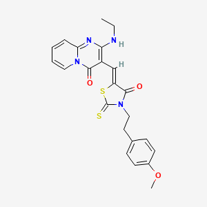 2-(ethylamino)-3-[(Z)-{3-[2-(4-methoxyphenyl)ethyl]-4-oxo-2-thioxo-1,3-thiazolidin-5-ylidene}methyl]-4H-pyrido[1,2-a]pyrimidin-4-one - 