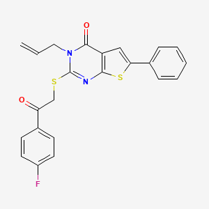 2-{[2-(4-fluorophenyl)-2-oxoethyl]sulfanyl}-6-phenyl-3-(prop-2-en-1-yl)thieno[2,3-d]pyrimidin-4(3H)-one - 