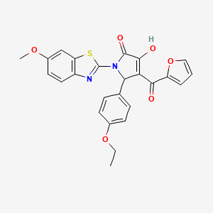 5-(4-Ethoxyphenyl)-4-(2-furylcarbonyl)-3-hydroxy-1-(6-methoxybenzothiazol-2-yl)-3-pyrrolin-2-one - 