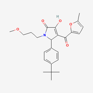 (4E)-5-(4-tert-butylphenyl)-4-[hydroxy(5-methylfuran-2-yl)methylidene]-1-(3-methoxypropyl)pyrrolidine-2,3-dione - 