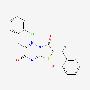 (2Z)-6-(2-chlorobenzyl)-2-(2-fluorobenzylidene)-7H-[1,3]thiazolo[3,2-b][1,2,4]triazine-3,7(2H)-dione - 
