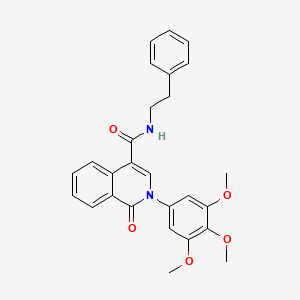 1-oxo-N-(2-phenylethyl)-2-(3,4,5-trimethoxyphenyl)-1,2-dihydroisoquinoline-4-carboxamide - 