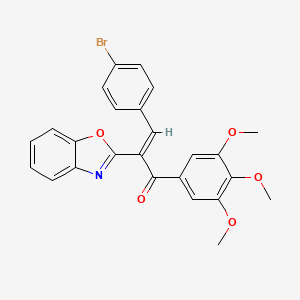 (2E)-2-(1,3-benzoxazol-2-yl)-3-(4-bromophenyl)-1-(3,4,5-trimethoxyphenyl)prop-2-en-1-one - 