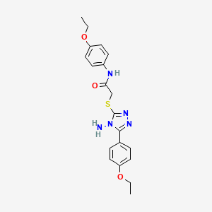 2-[4-amino-5-(4-ethoxyphenyl)(1,2,4-triazol-3-ylthio)]-N-(4-ethoxyphenyl)aceta mide - 