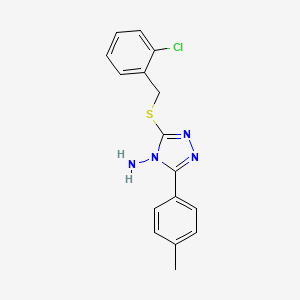 3-[(2-Chlorophenyl)methylthio]-5-(4-methylphenyl)-1,2,4-triazole-4-ylamine - 