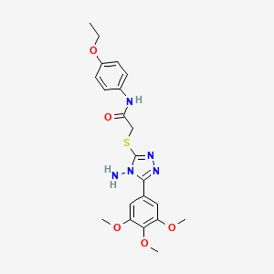 2-[4-amino-5-(3,4,5-trimethoxyphenyl)(1,2,4-triazol-3-ylthio)]-N-(4-ethoxyphen yl)acetamide - 