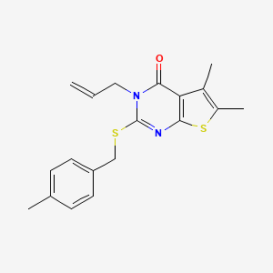 5,6-dimethyl-2-[(4-methylbenzyl)sulfanyl]-3-(prop-2-en-1-yl)thieno[2,3-d]pyrimidin-4(3H)-one - 