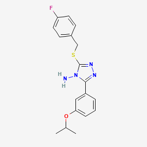 3-[(4-fluorobenzyl)sulfanyl]-5-[3-(propan-2-yloxy)phenyl]-4H-1,2,4-triazol-4-amine - 