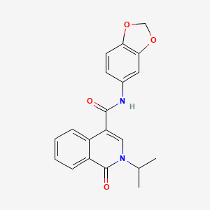 N-(1,3-benzodioxol-5-yl)-1-oxo-2-(propan-2-yl)-1,2-dihydroisoquinoline-4-carboxamide - 
