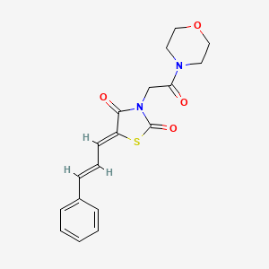 (5Z)-3-[2-(morpholin-4-yl)-2-oxoethyl]-5-[(2E)-3-phenylprop-2-en-1-ylidene]-1,3-thiazolidine-2,4-dione - 461673-64-3