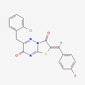 (2Z)-6-(2-chlorobenzyl)-2-(4-fluorobenzylidene)-7H-[1,3]thiazolo[3,2-b][1,2,4]triazine-3,7(2H)-dione - 