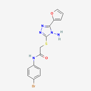 2-{[4-amino-5-(furan-2-yl)-4H-1,2,4-triazol-3-yl]sulfanyl}-N-(4-bromophenyl)acetamide - 