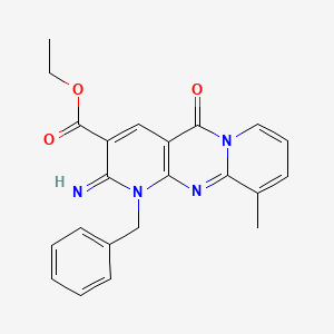 Ethyl 2-imino-10-methyl-5-oxo-1-benzyl-1,6-dihydropyridino[2,3-d]pyridino[1,2-a]pyrimidine-3-carboxylate - 