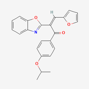 (2Z)-2-benzoxazol-2-yl-3-(2-furyl)-1-[4-(methylethoxy)phenyl]prop-2-en-1-one - 