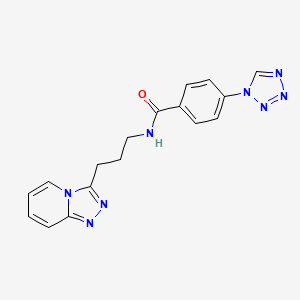 4-(1H-tetrazol-1-yl)-N-[3-([1,2,4]triazolo[4,3-a]pyridin-3-yl)propyl]benzamide - 