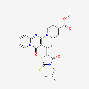 ethyl 1-(3-{(Z)-[3-(2-methylpropyl)-4-oxo-2-thioxo-1,3-thiazolidin-5-ylidene]methyl}-4-oxo-4H-pyrido[1,2-a]pyrimidin-2-yl)piperidine-4-carboxylate - 