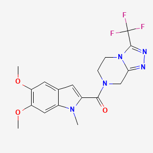 (5,6-dimethoxy-1-methyl-1H-indol-2-yl)[3-(trifluoromethyl)-5,6-dihydro[1,2,4]triazolo[4,3-a]pyrazin-7(8H)-yl]methanone - 
