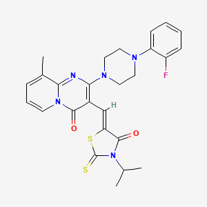2-[4-(2-fluorophenyl)piperazin-1-yl]-9-methyl-3-{(Z)-[4-oxo-3-(propan-2-yl)-2-thioxo-1,3-thiazolidin-5-ylidene]methyl}-4H-pyrido[1,2-a]pyrimidin-4-one - 