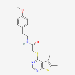 2-({5,6-dimethylthieno[2,3-d]pyrimidin-4-yl}sulfanyl)-N-[2-(4-methoxyphenyl)ethyl]acetamide - 
