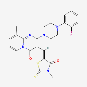 2-[4-(2-fluorophenyl)piperazin-1-yl]-9-methyl-3-[(Z)-(3-methyl-4-oxo-2-thioxo-1,3-thiazolidin-5-ylidene)methyl]-4H-pyrido[1,2-a]pyrimidin-4-one - 