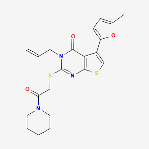 5-(5-methylfuran-2-yl)-2-{[2-oxo-2-(piperidin-1-yl)ethyl]sulfanyl}-3-(prop-2-en-1-yl)thieno[2,3-d]pyrimidin-4(3H)-one - 
