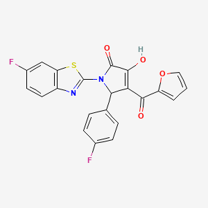 1-(6-Fluorobenzothiazol-2-yl)-5-(4-fluorophenyl)-4-(2-furylcarbonyl)-3-hydroxy-3-pyrrolin-2-one - 